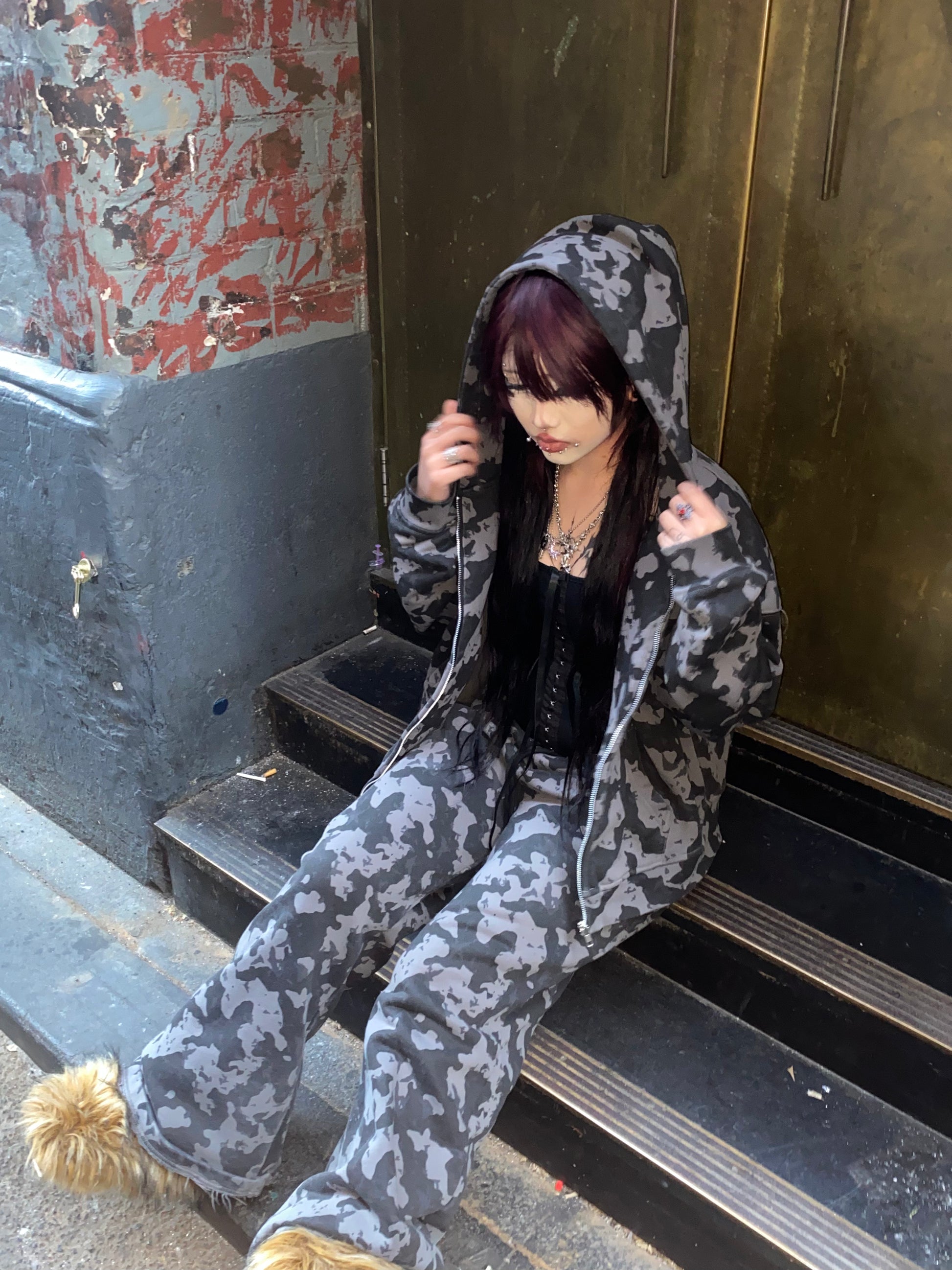 NOCTURNE CAMO TRACKSUIT SET